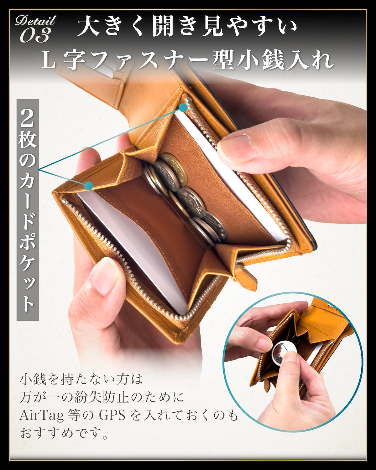 Eredita(エレディータ) フルグレインレザー 大容量 二つ折り財布 メンズ WL32