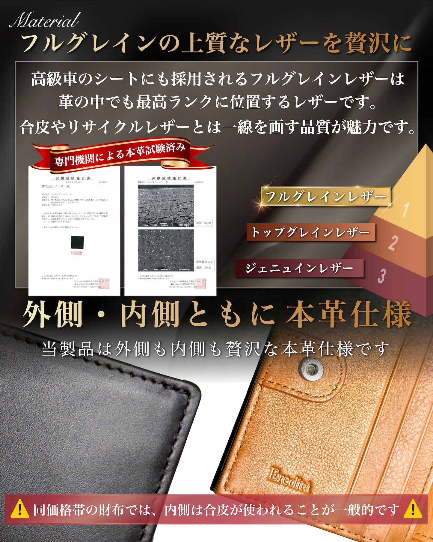 Eredita(エレディータ) フルグレインレザー ミニ財布 メンズ 外側BOX型小銭入れ WL34